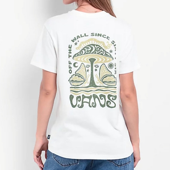 Vans Tops - Vans | Shroomy White Cotton T-Shirt